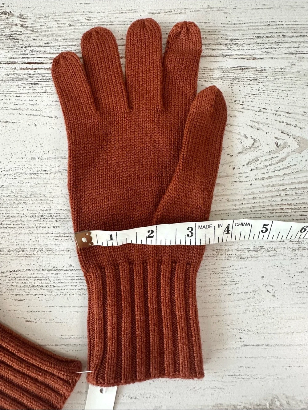 NWT MADEWELL 100% Wool Knit Texting Gloves in Faded Rust
